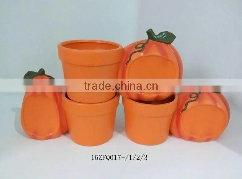Halloween pumpkin ceramic flower pot festival decorations