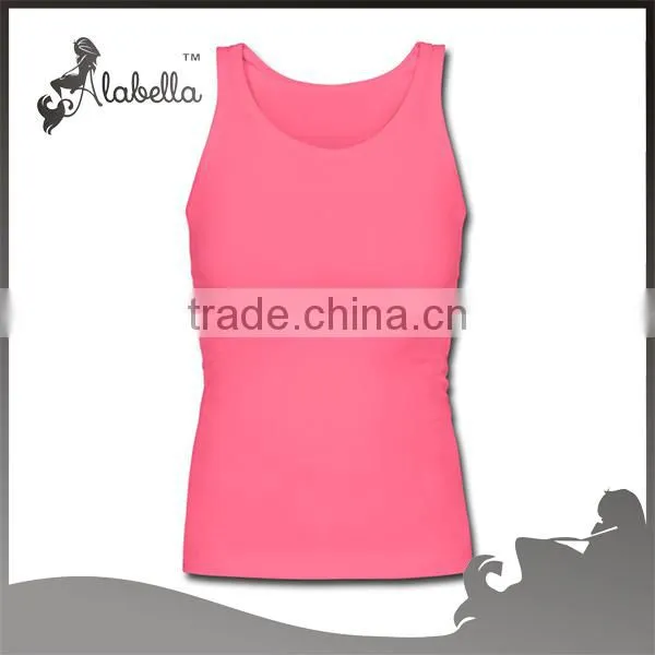 Plain tank top of customized design with lighter print logo