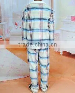 men's 100% polyester striped printed coral fleece pajama set
