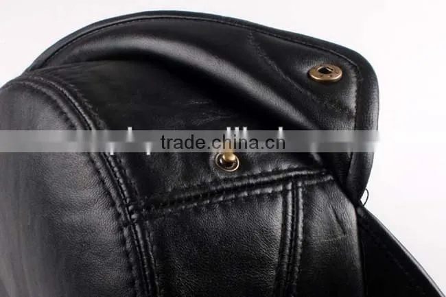 fashionable genuine leather woman hat cap