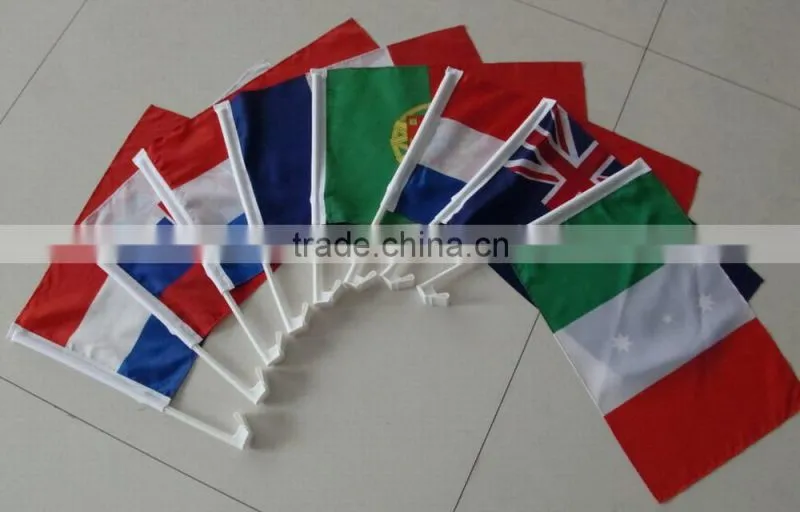 custom polyester car window flag