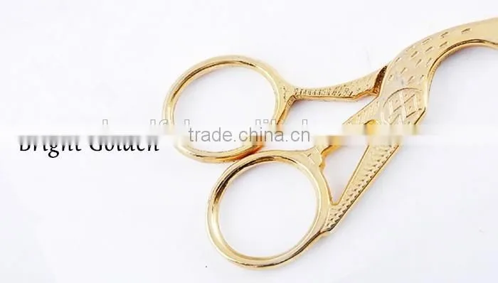 Vintage Golden Swan Embroidery Scissors Craft Sewing Bird Shape Scissors