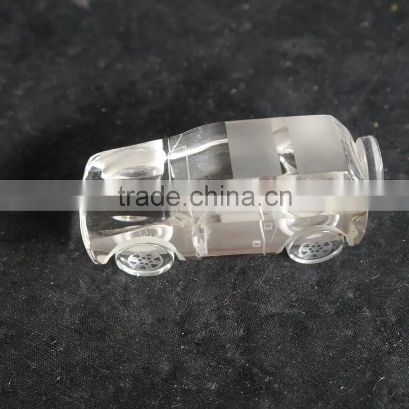 Noble Customized Made Crystal Glass Car model For Souvenir gift