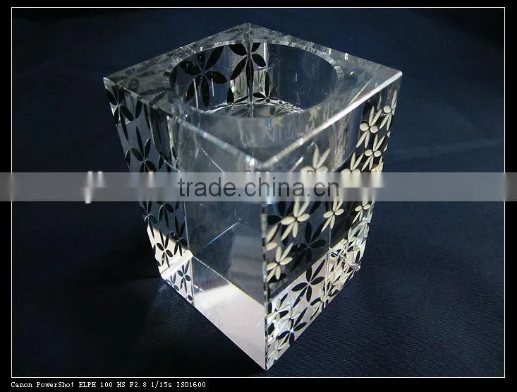 Hot sale Crystal candlesticks with flower