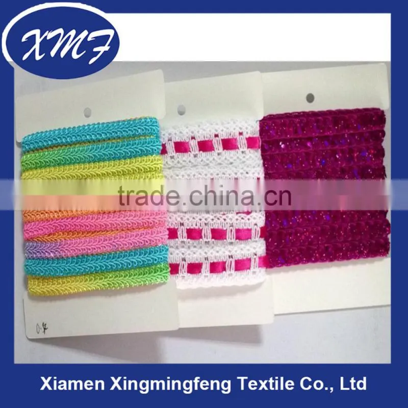 frill cord ,ruffle lace string ,colorful polyester sting