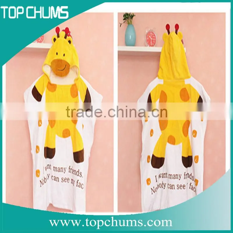 Baby cartoon baby bathrobe animal baby towel with hood