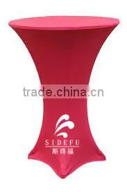 Wholesale Banquet Used Hotel Bar Lycra Spandex Cocktail Table Cover