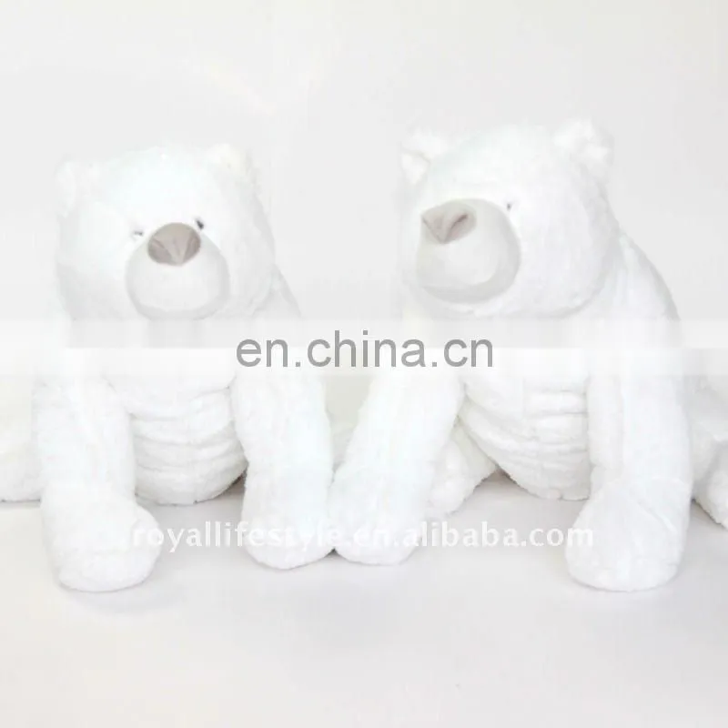 Best Selling Plush White Sitting Polar Bear Toy Customized Stuffed Toys