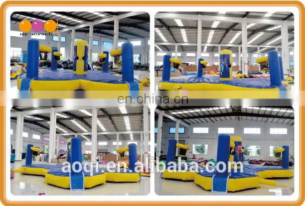 AOQI new design basketball toss inflatable bungee game for adults