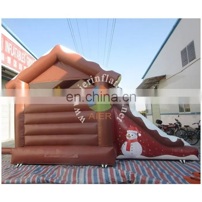 New design for Christmas decoration inflatable boucer slide