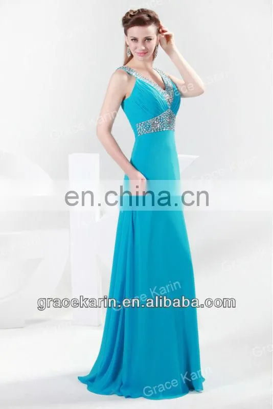 Grace Karin Charming The Turquoise Formal Evening Gown Dresses CL4419