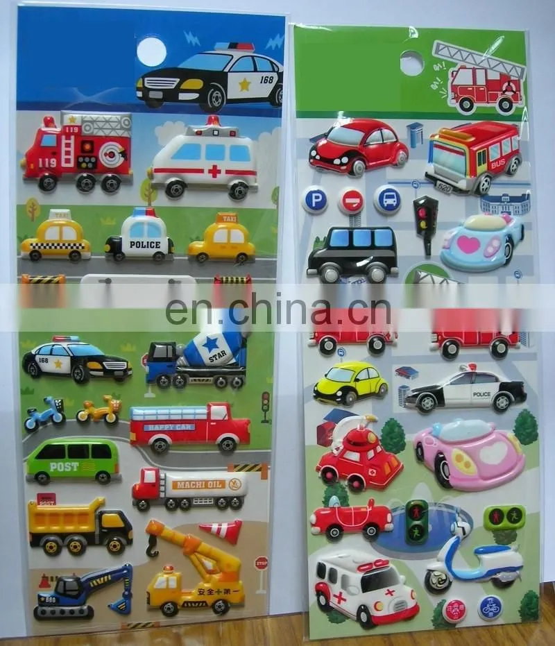 colorful plastic letters and animals foam sticker