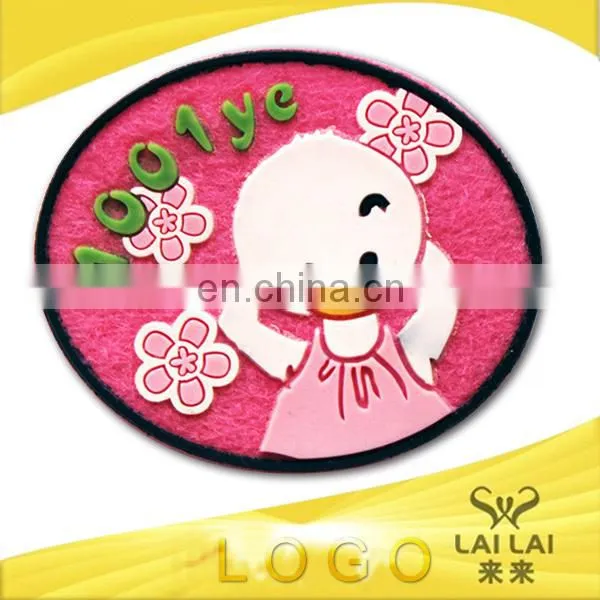 Eco-friendly cheap custom cloth 3d luggage tag with brand name