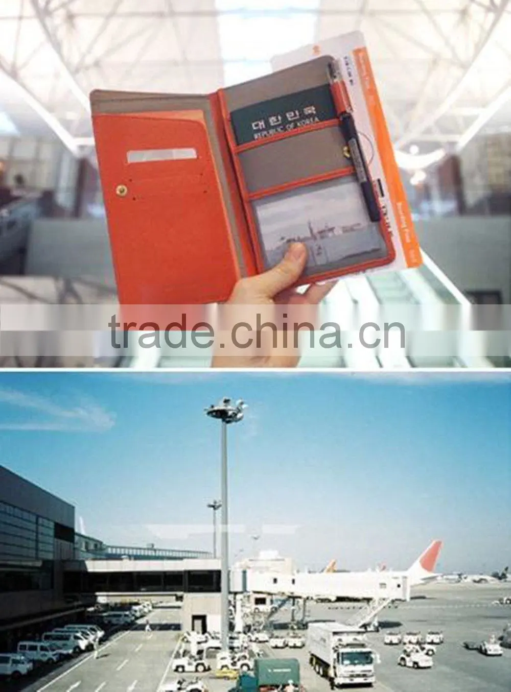 Passport Case, Travel Wallet Blocking Passport Cover Compact Case Holder Wallet,Prevent Degaussing,Classic Long