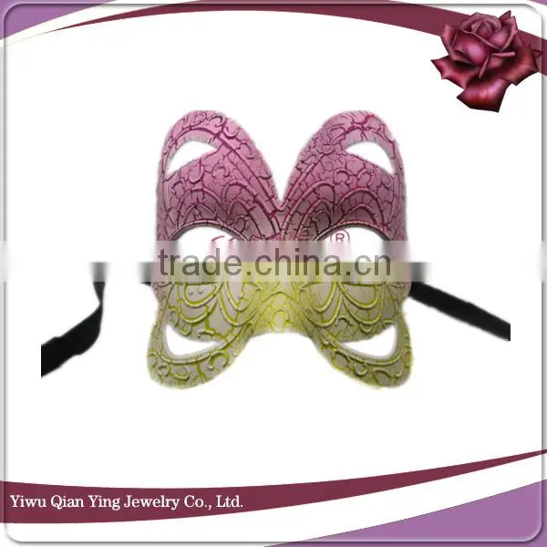 cheap butterfly shaped plastic masquerade party face mask for birthday party