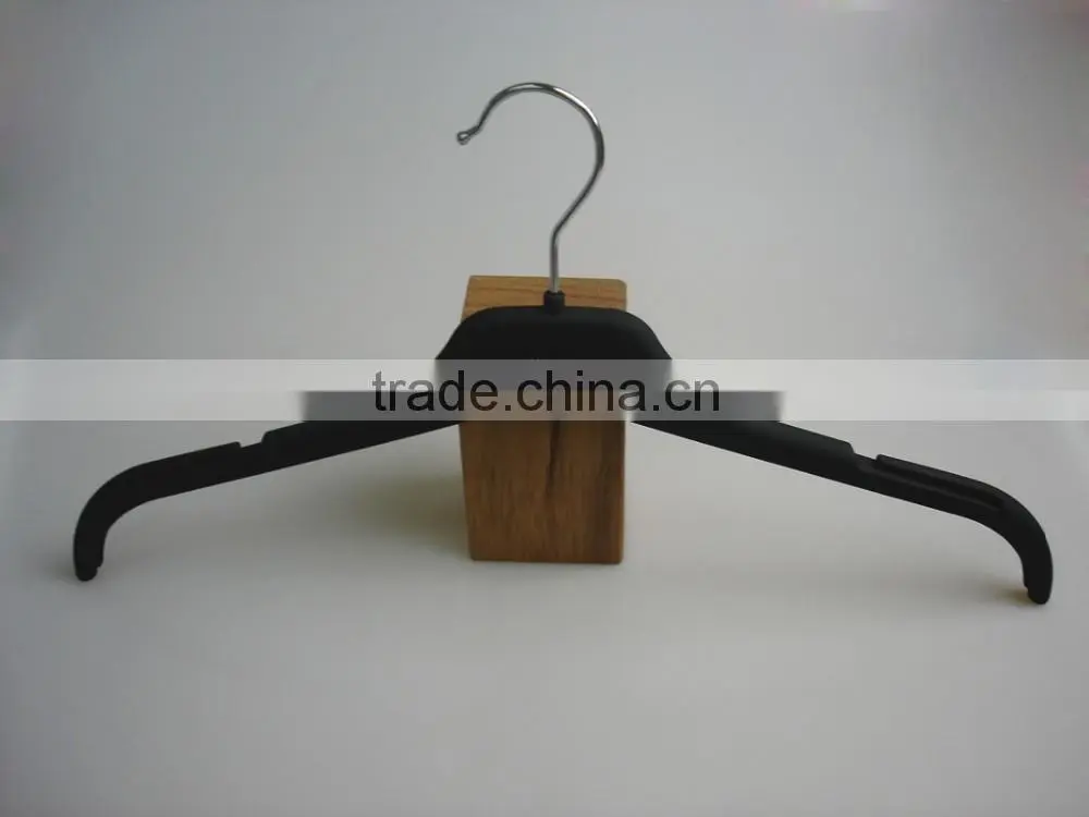 green rubber coated hanger with non-slip surface for clothes