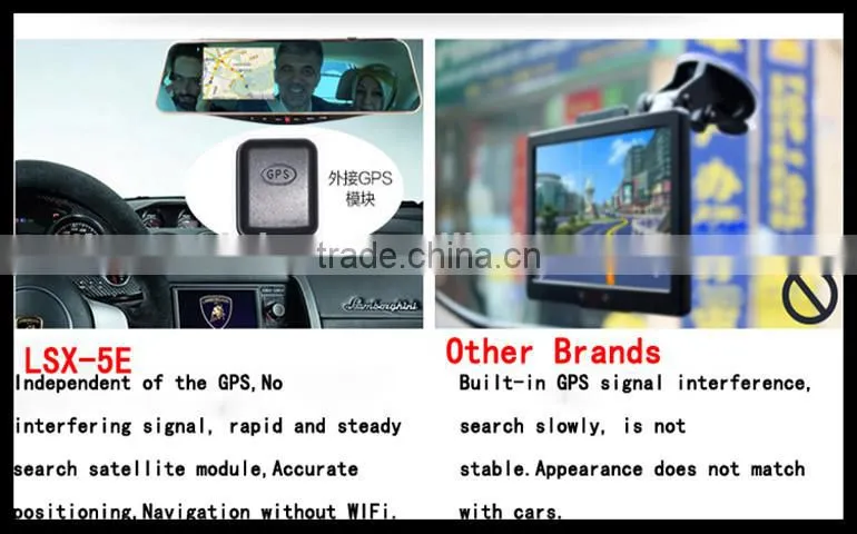 5 inch ultra-thin car rearview mirror camera dvr