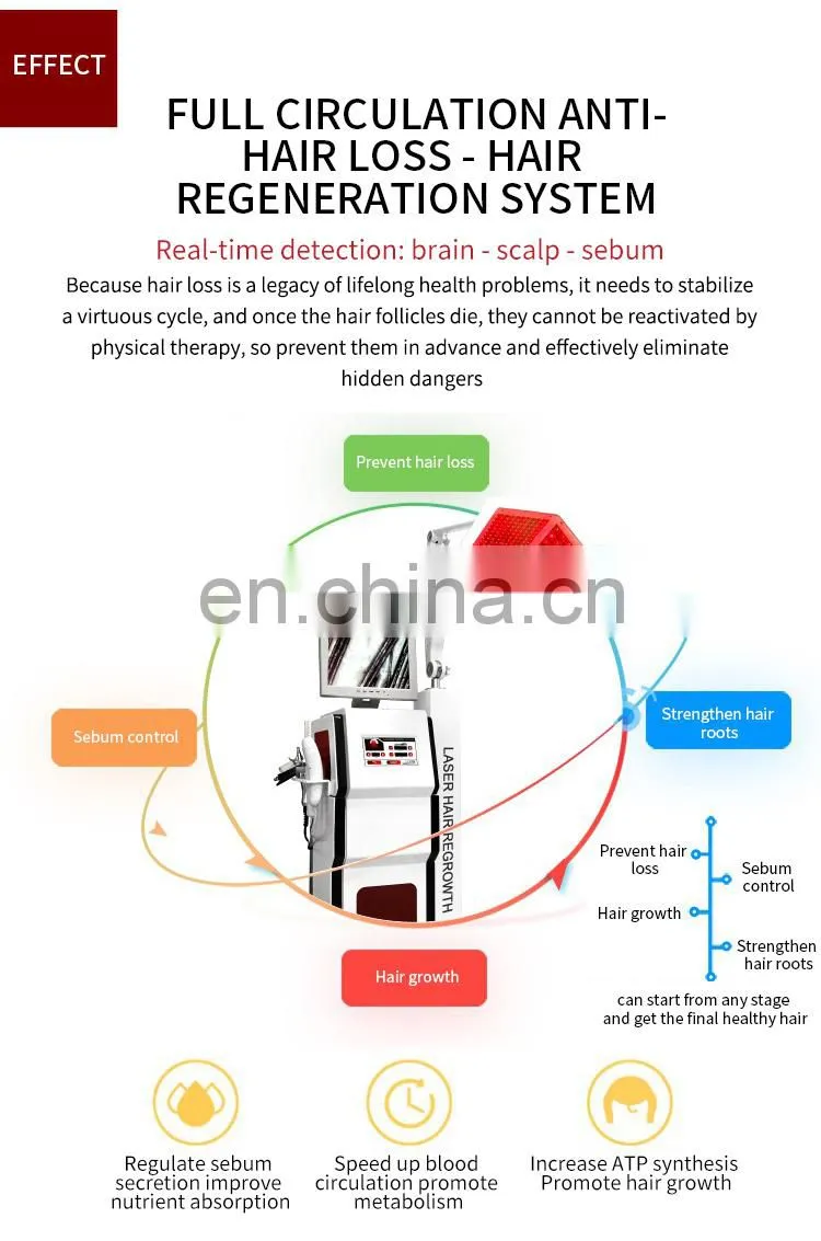 650nm Diode Laser SPA Scalp Treatment Machine with Hair Analysis Camera Professional Hair Regrowth Machine for Hair Salon