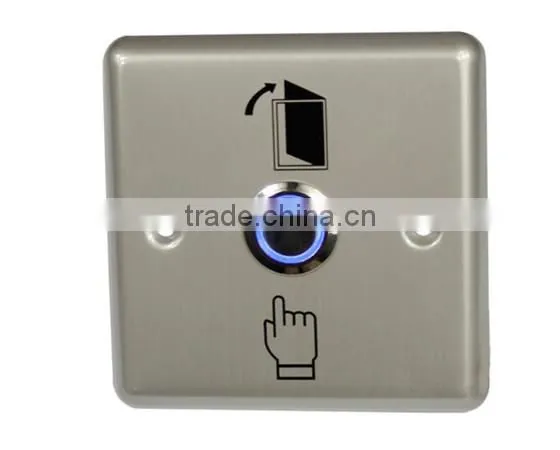 K4-C-LED 3A 36VDC Narrow Door Frame NO NC COM Zinc Alloy Push Button Reset Contact Swith LED Exit Button with Back Box