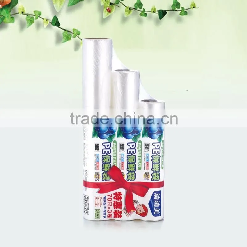 High Quality Die Cut Manufacturer PE Plastic food packaging bag on roll