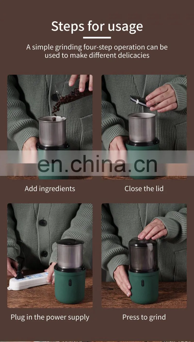 Whosale Mini Portable Grinding Machine for Coffee and Grains