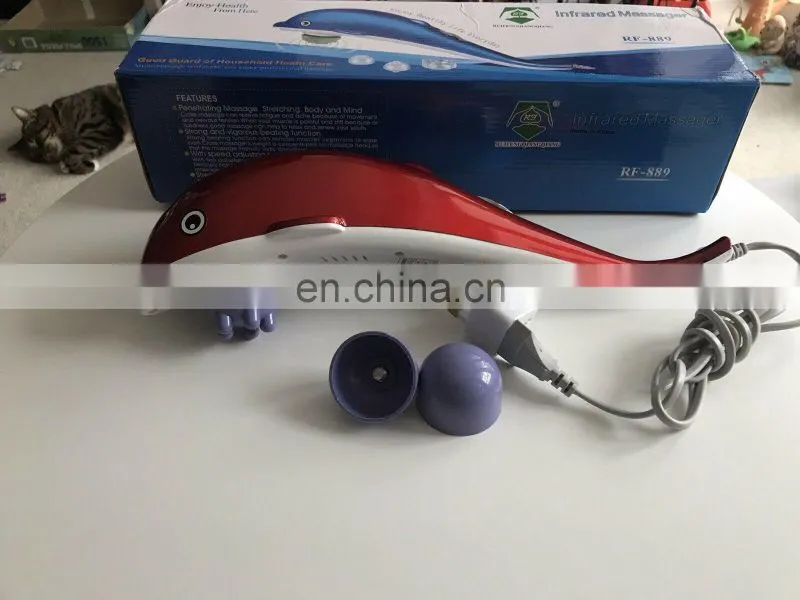 wholesale high quality 3 head red manual operation body dolphin massage hammer