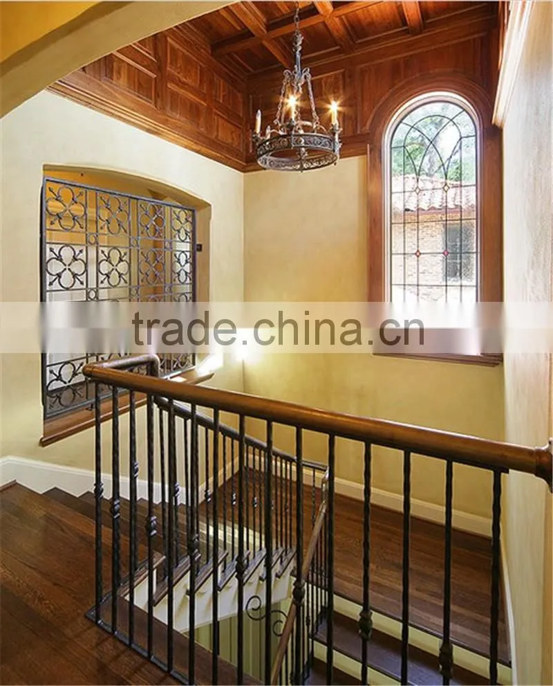 Elegant Europe Wrought Iron Railing Pillar Staircase