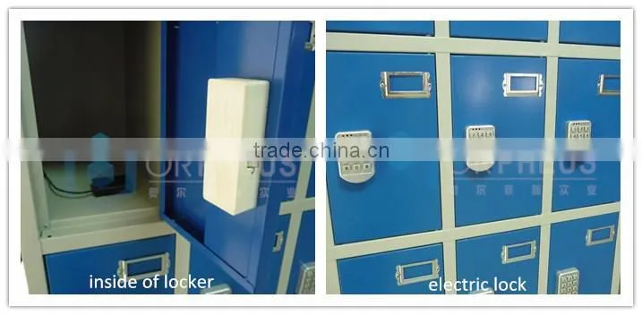 9 Compartment Blue Mobile Phone Charging Station.Cell Phone Charging Station.Locker Cell Phone Charging Staion