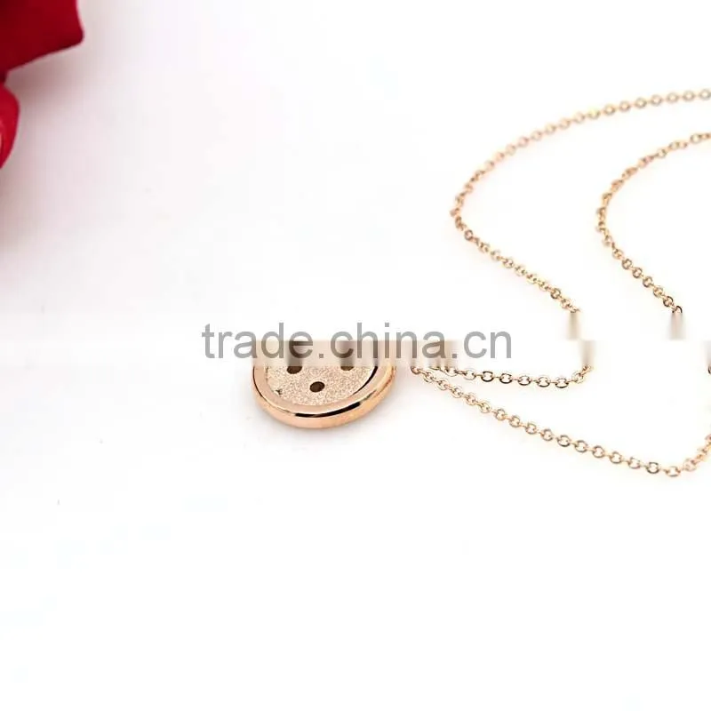 Latest design rose gold stainless steel accessories for women necklaces