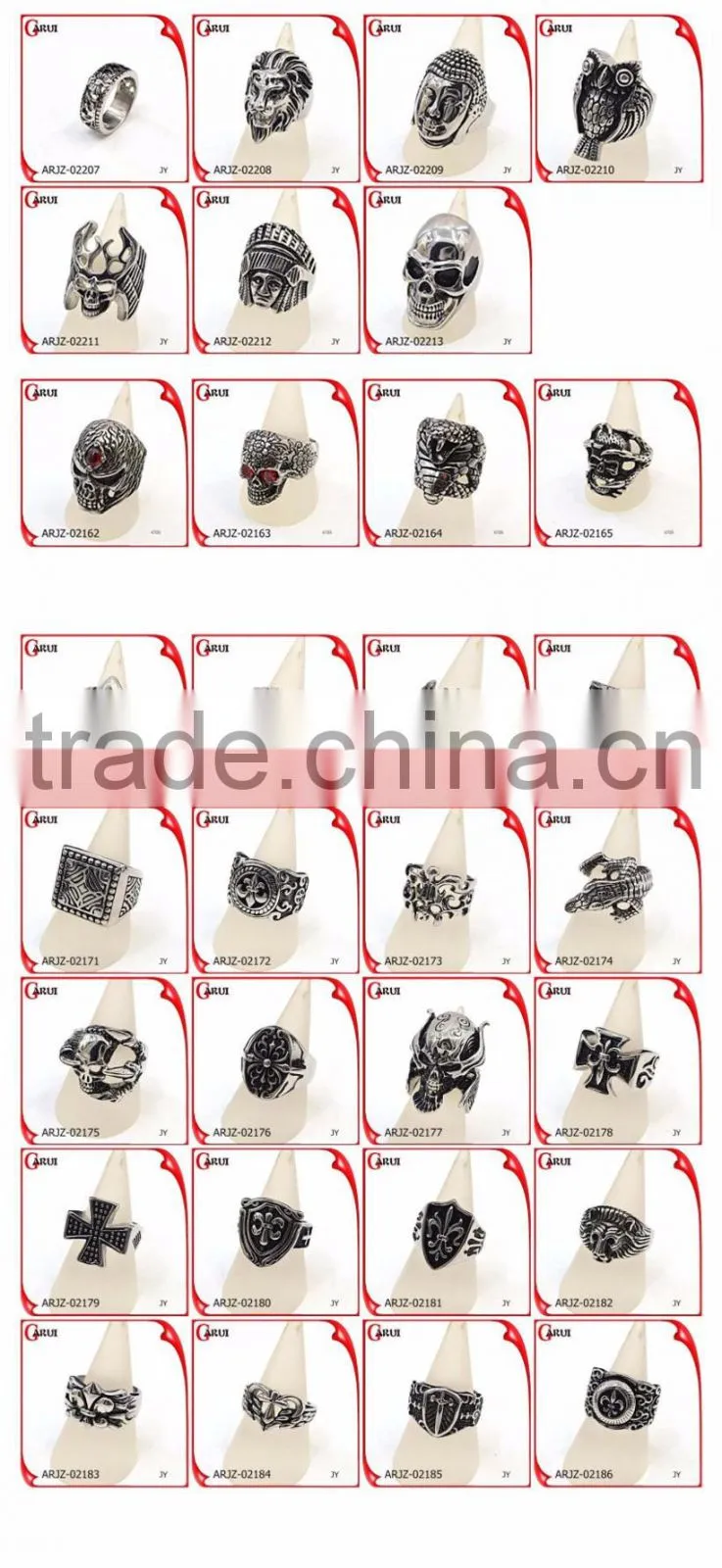 fashion hotsale item black plated mens style wholesale skull rings skull 316L stainless steel men's ring
