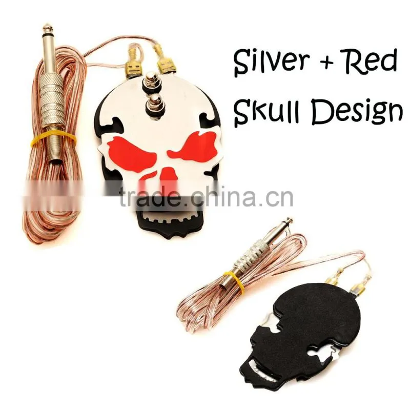 Red Skull designs Individuality Power Pedal Generator For All Kinds of Power Supply of price cheap Tattoo Machine ink