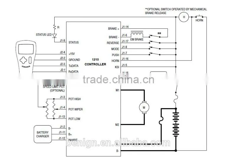 Curtis Permanent Magnet motor controller 1210 for pedestrian sweepers and scrubbers brushed DC permanent magnet motor