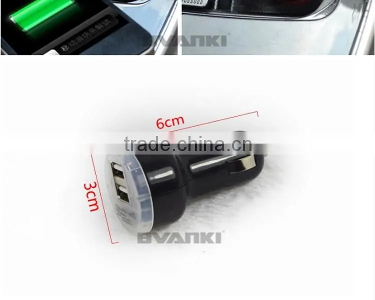 2016 low price high quality mini dual port car usb charger coloful Mobile Phone Charger for Apple and Samsung free samples