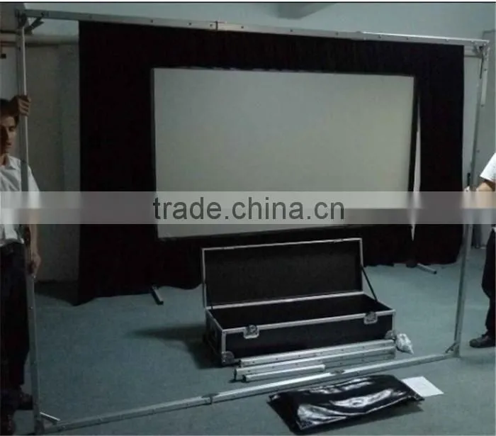 Wholesale Outdoor Metal Screen/Floor Fast Fold Portable Screen/Floding Projector Screen