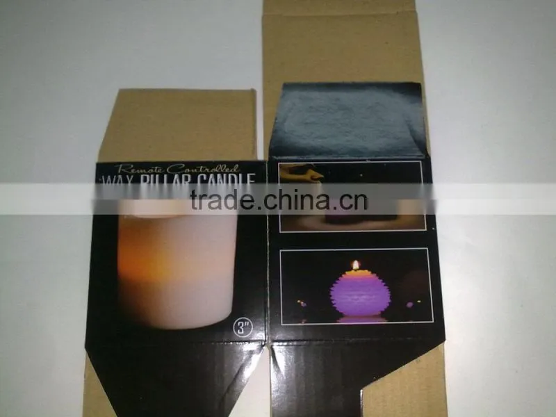 Moving Wick Unscented Wax Pillar Candle led mirage flameless candle