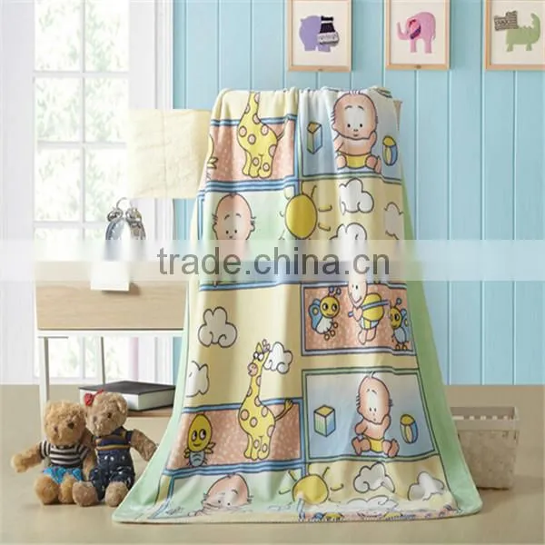 Cartoon design printed cheap summer flannel manufactures blankets popular