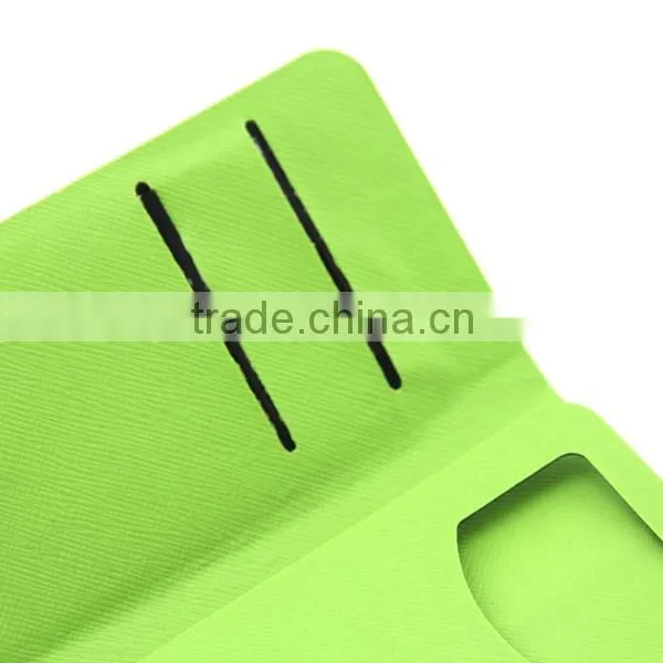 360 Rotating PU Leather cover with magic sticker for various mobile phone with stand and wallet