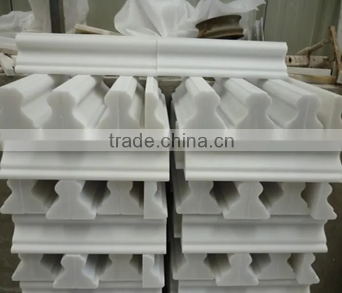 Pure white marble border