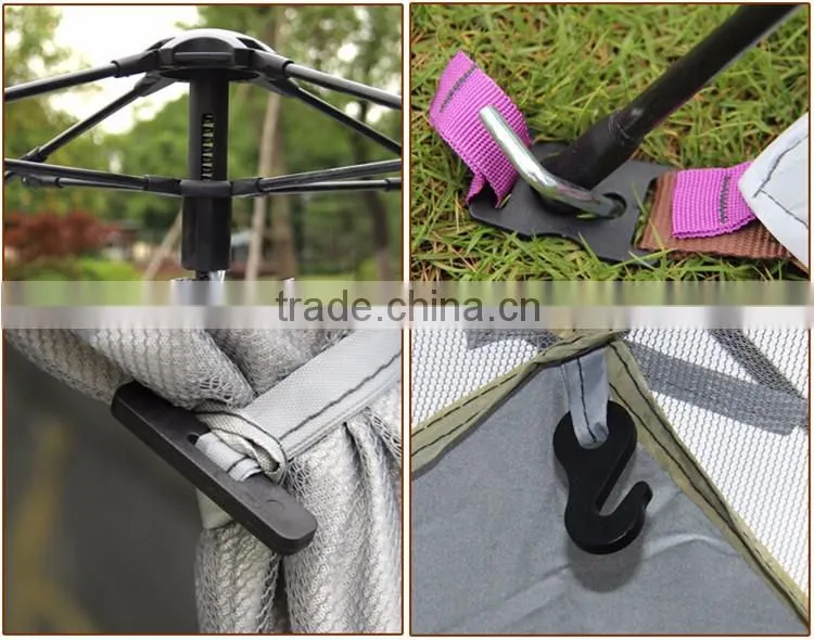 Outdoor Travel Essentials Double Layer 3 4 Person Tent Green Beach Fishing Cheap Camping Tent