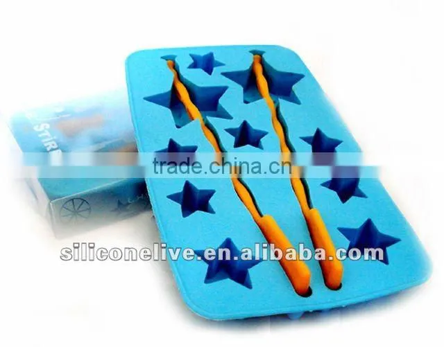 lucky star shape silicine chocolate tray mold