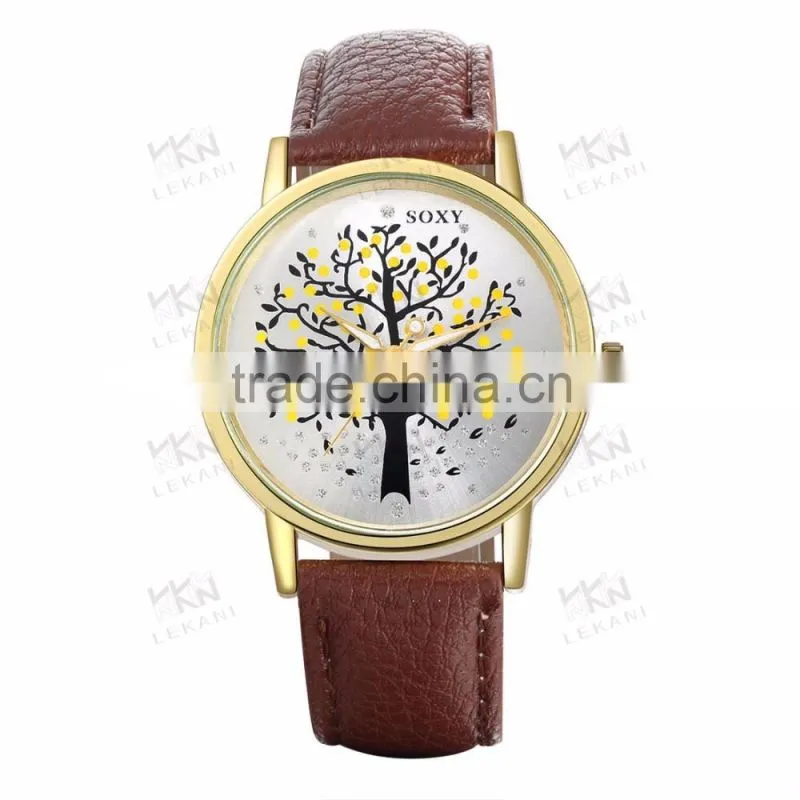 Custom made meaningful brown leather watch band