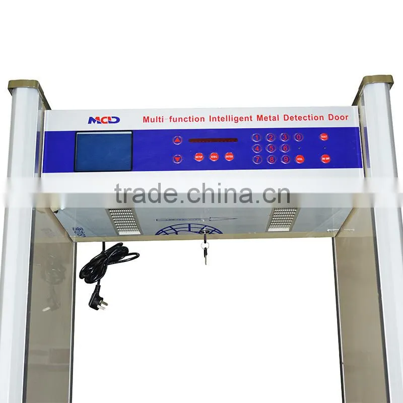 pulse Induction technology 8 or higher Zones walk through security metal detector gate