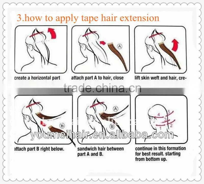 100% brazilian human remy sticky cheap tape hair extensions