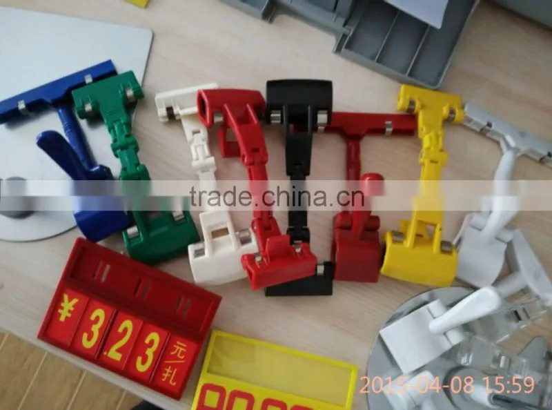 Desktop sign holder display clips
