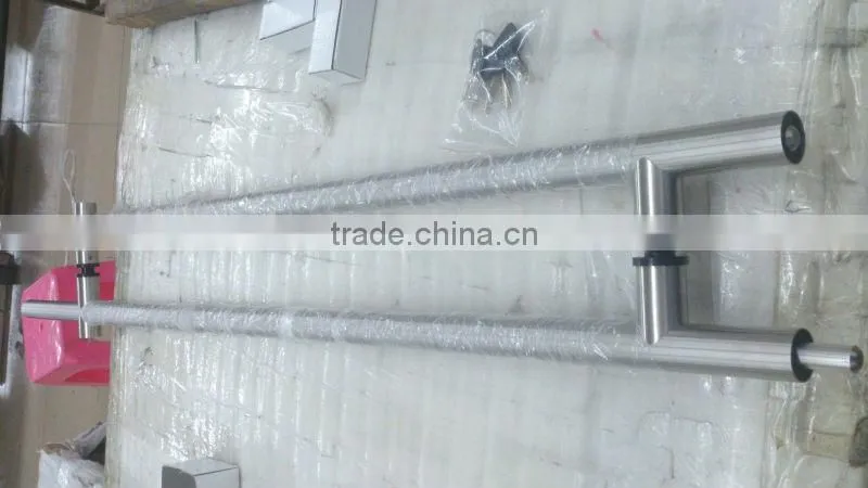 Glass door double key handle with lock