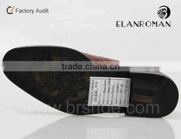 High quality new design men pointed toe genuine leather cowhide