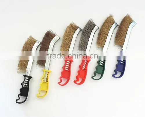 steel wire brush with plastic handle,wire brush,steel wire snow sweeper brush