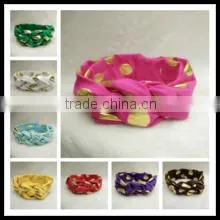 2016 New style girl big flower headband Girls chiffon flower hair band hair flower kids large flower headband wh-1749