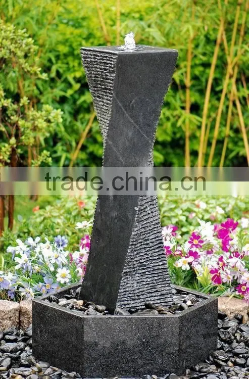 Outdoor garden grey granite water fountain G654