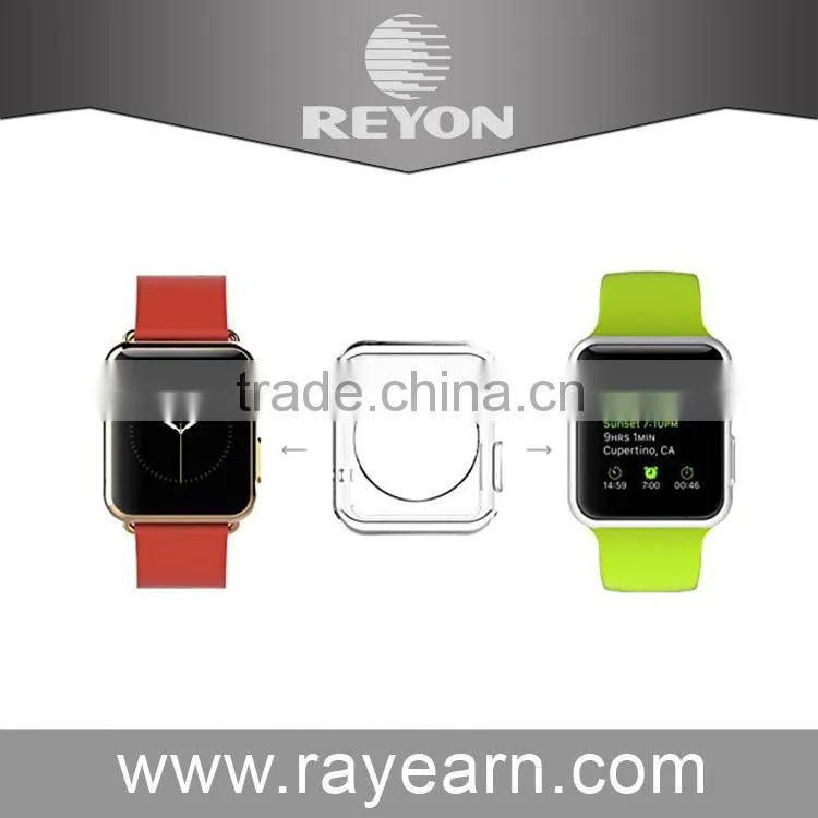 Hot Selling soft tpu cell phone 38mm 42mm Transparent back Case For Apple Watch